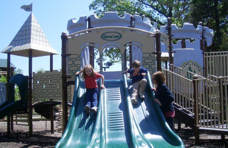 Kid's playground at Grizzly Jacks Grand Bear Resort.