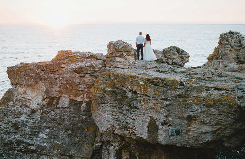 Couple at Cliff House Maine.