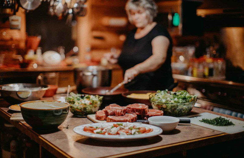 Dining at Big Creek Lodge.