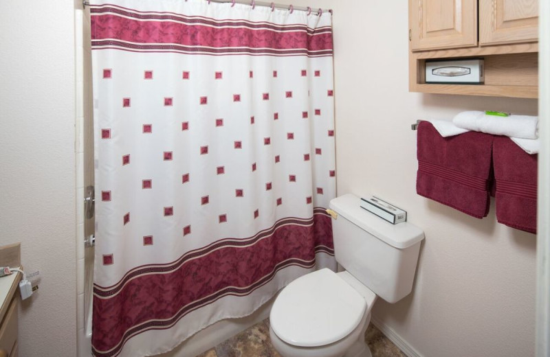 Guest bathroom at Alpen Rose Inn.