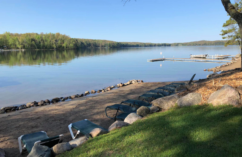 Beach at Kavanaugh's Sylvan Lake Resort.