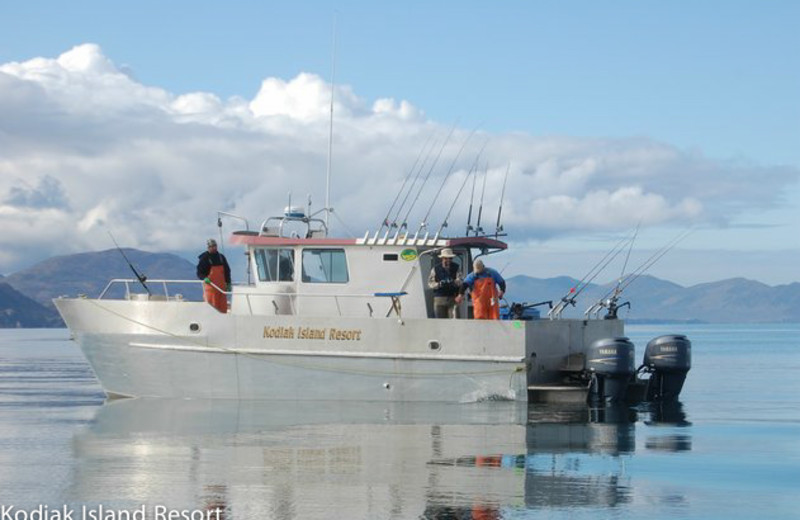 Fishing boat at Alaska's Kodiak Island Resort.