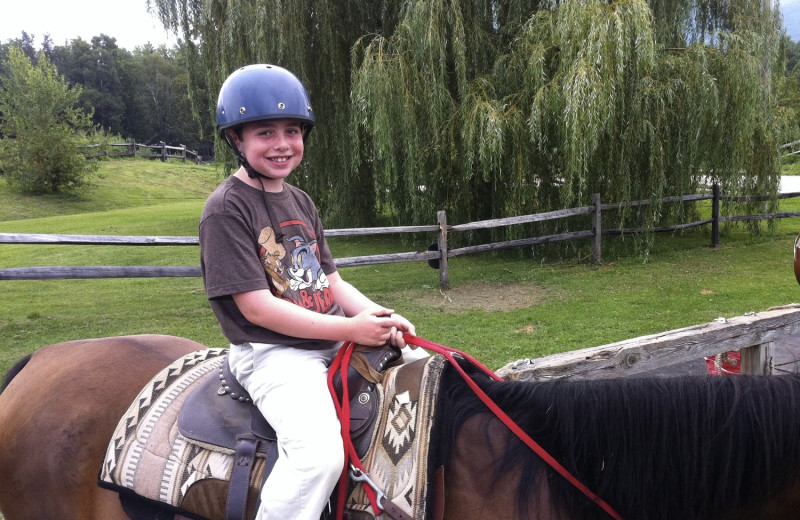 Horseback riding at Wilburton Inn.