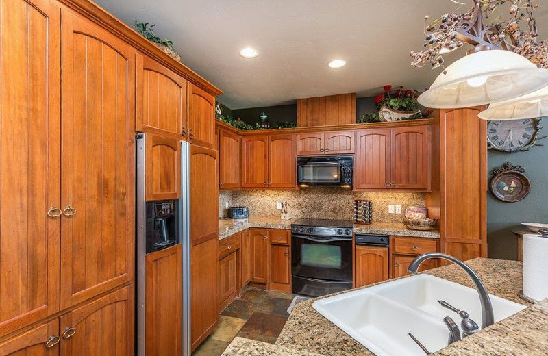 Rental kitchen at Durango Colorado Vacations, LLC.