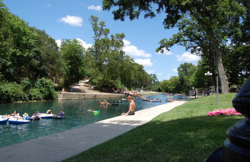 River tubing near River Run Condominiums.