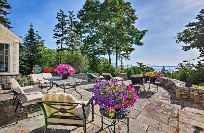 Patio at Acadia Cottage Rentals.