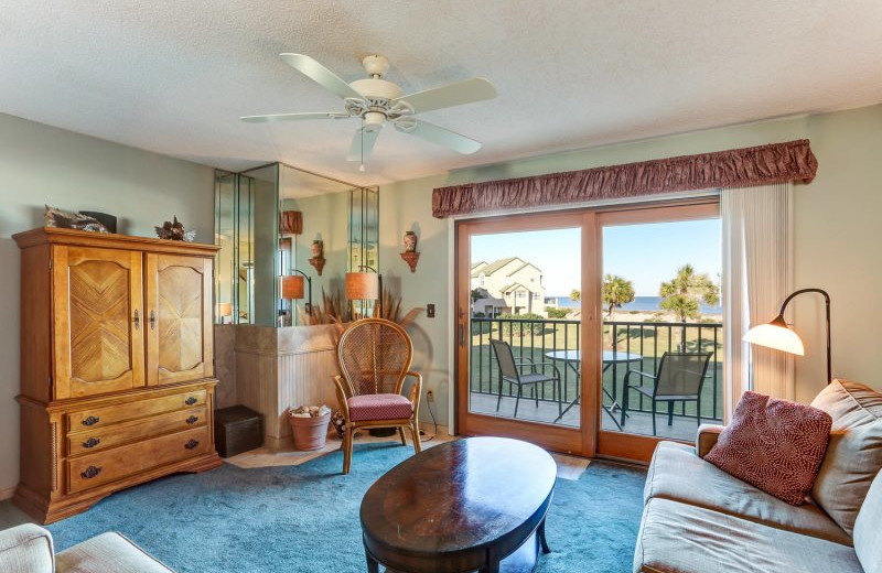 Rental living room at Beach Vacation Rentals.