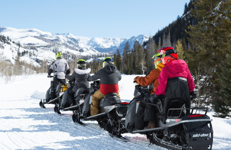 Snowmobiling at Vista Verde Ranch.