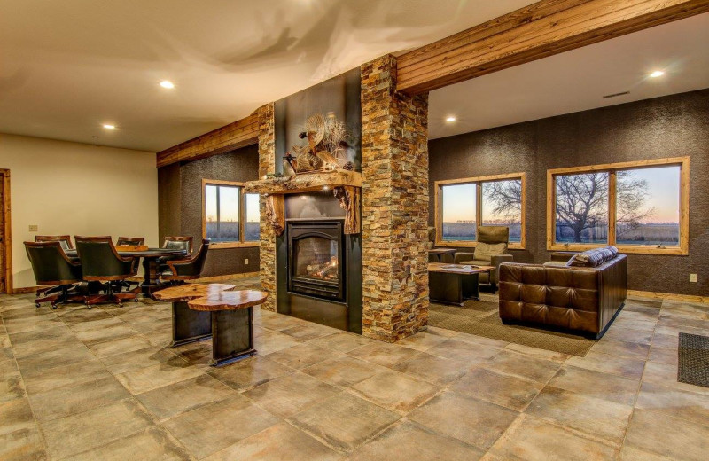 Lodge interior at Double P Ranch.