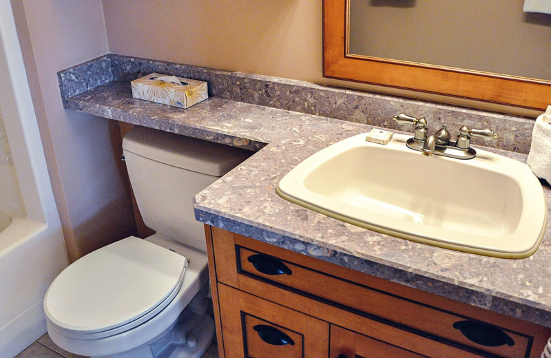 Guest bathroom at Ocean Trails Resort.