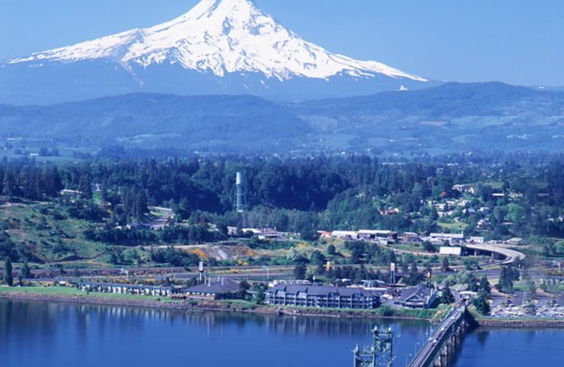 Arial View at  Hood River Inn 