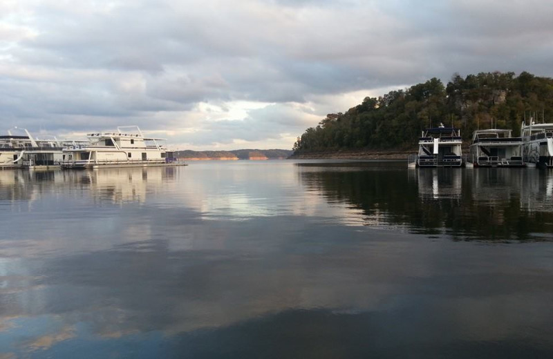 The lake at Jamestown Resort and Marina.