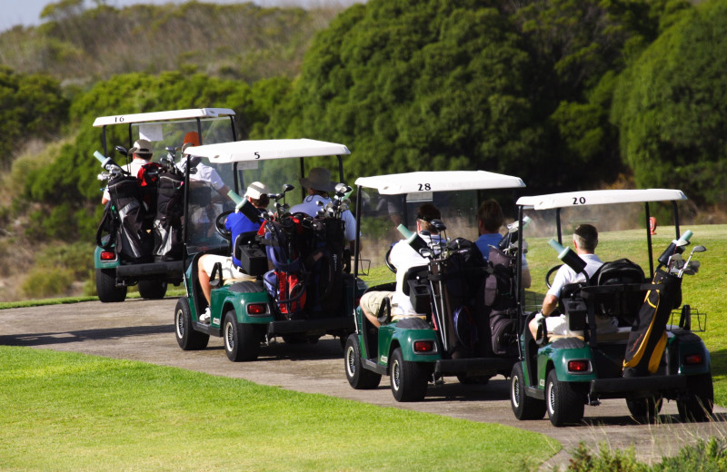 Golf carts at The Shawnee Inn and Golf Resort.