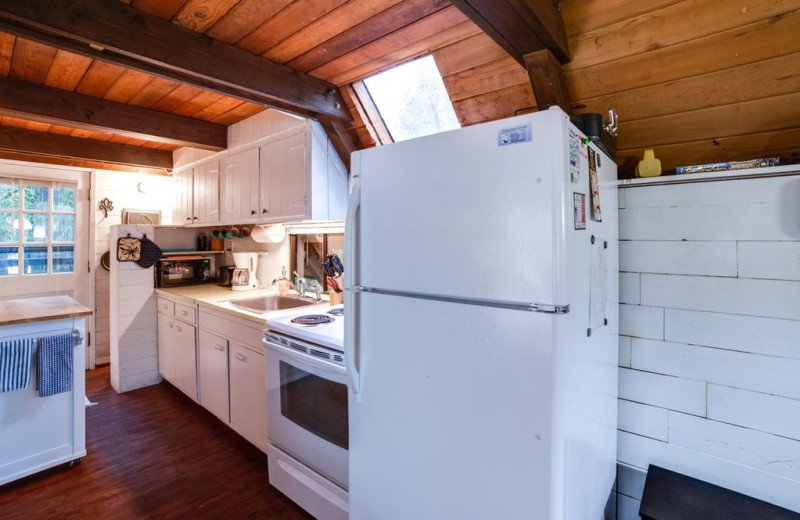 Rental kitchen at Mt. Baker Lodging.