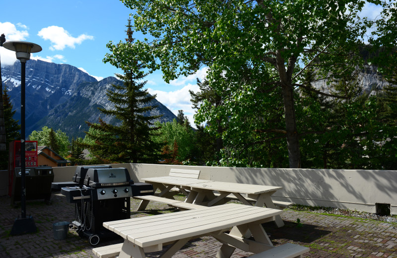 Patio at Tunnel Mountain Resort