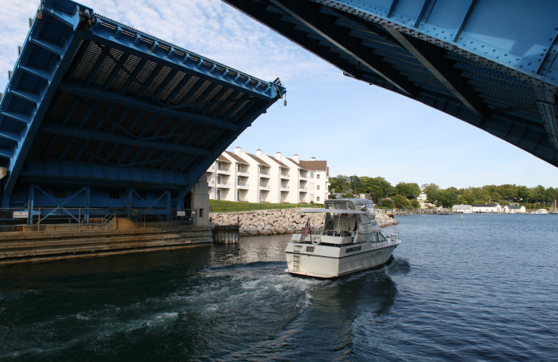 Lift bridge at Edgewater Inn on the Harbor.