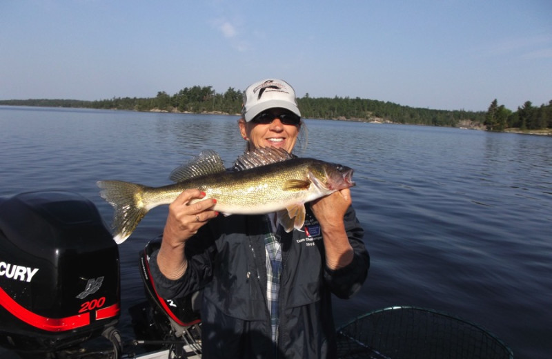 Fishing at Rough Rock Lodge.