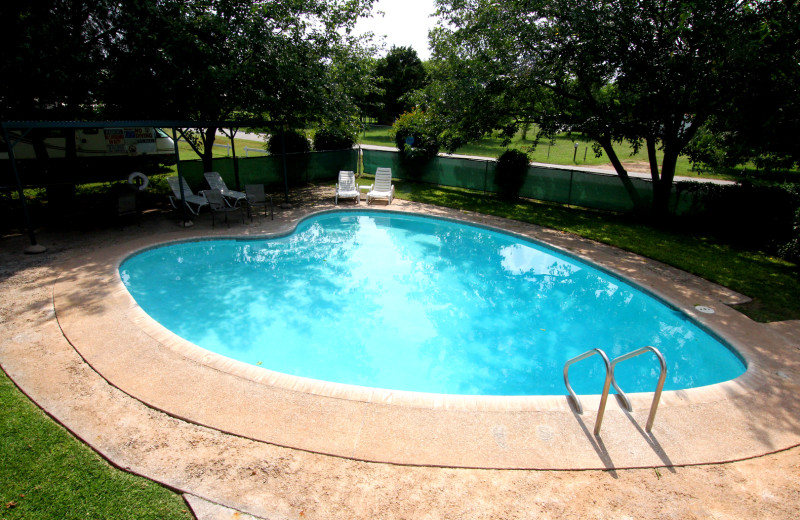 Heart shaped pool at Valentine Lakeside.