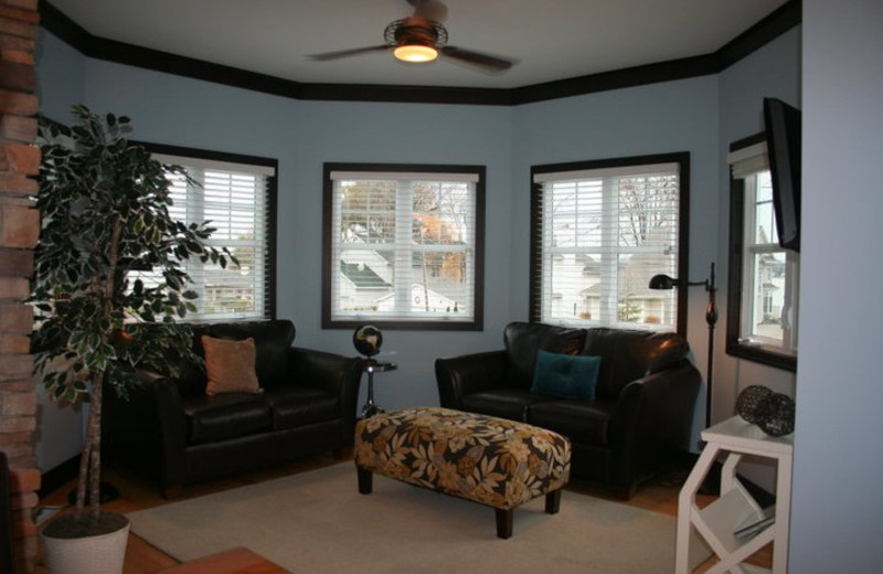 Vacation rental living room at The Beach House.