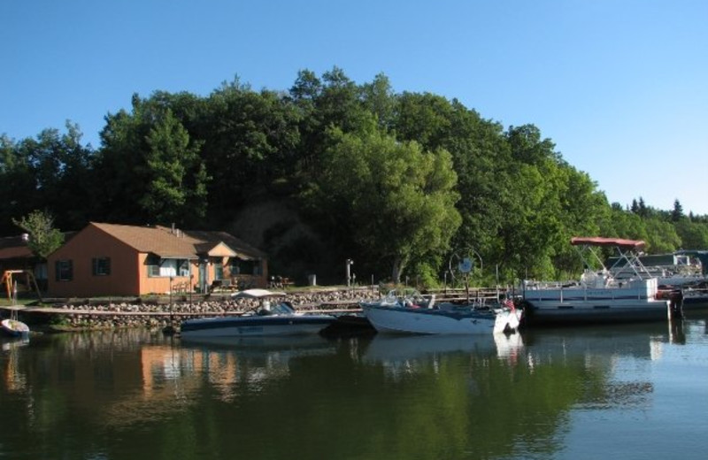 Boat dock at Campfire Bay Resort.