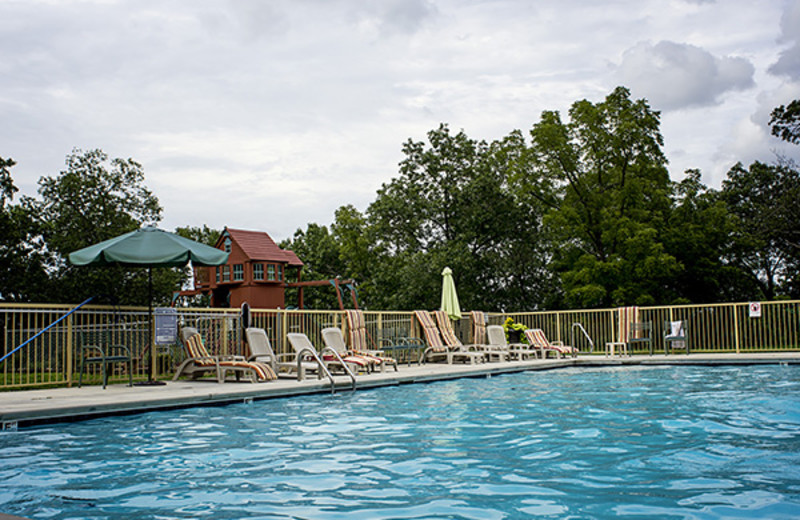 Outdoor pool at Branson Vacation Houses.