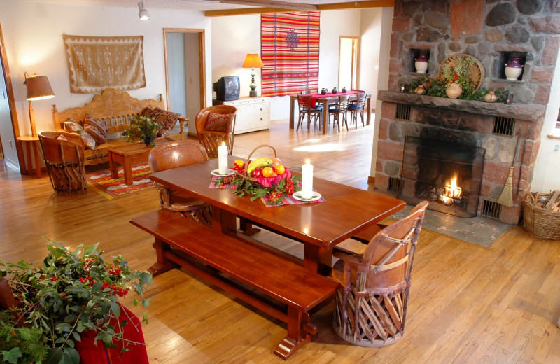 Cabin living room at Briar Patch Inn.