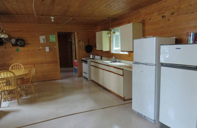 Cabin kitchen at Clark's Resorts & Outposts.