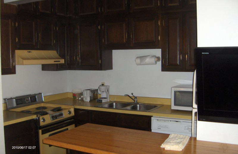 Guest kitchen at St. Moritz Lodge & Condominiums.