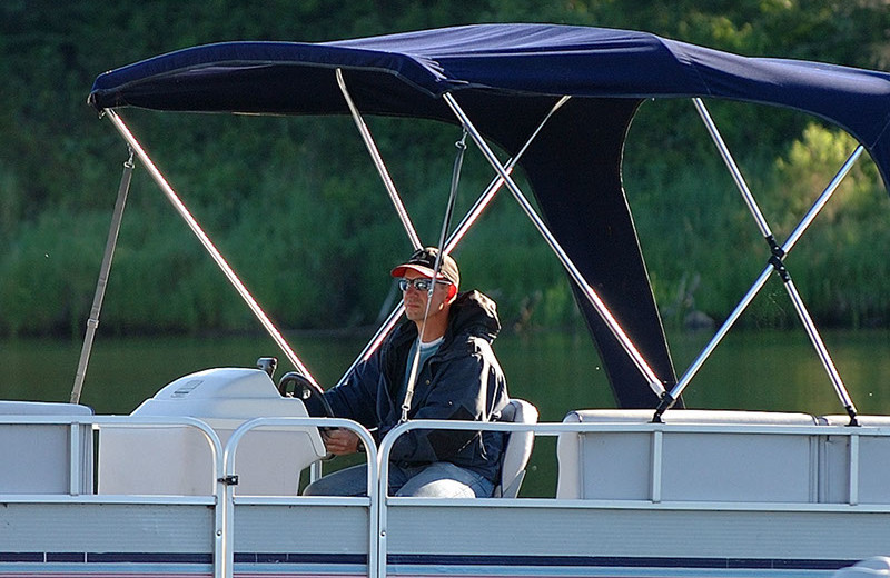 Pontoon at Rough Rock Lodge.