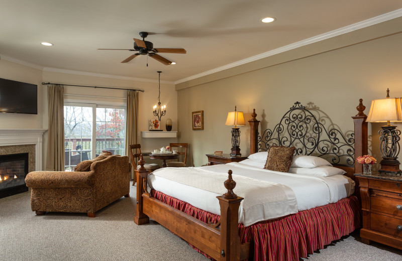 Guest room at The French Manor Inn and Spa.