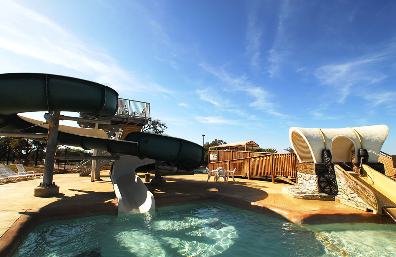 Water slides at Flying L Hill Country Resort & Conference Center.