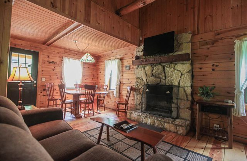 Chalet living room at Old Man's Cave Chalets.