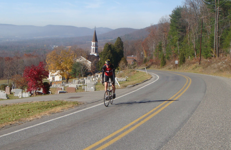 Biking at Eagles Mere Inn.