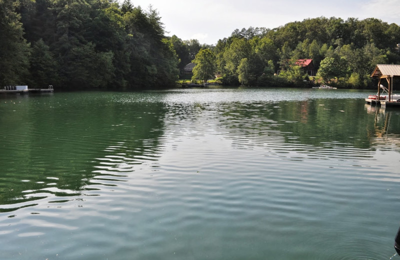 Fishing at Cuddle Up Cabin Rentals.