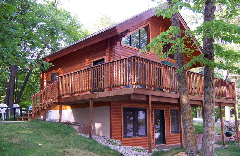 Cabin exterior at Minne-Teepee Resort.