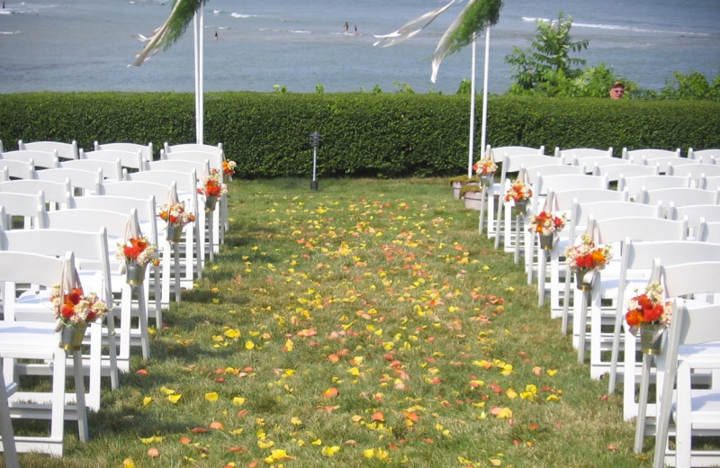 Wedding ceremony at Beachmere Inn.