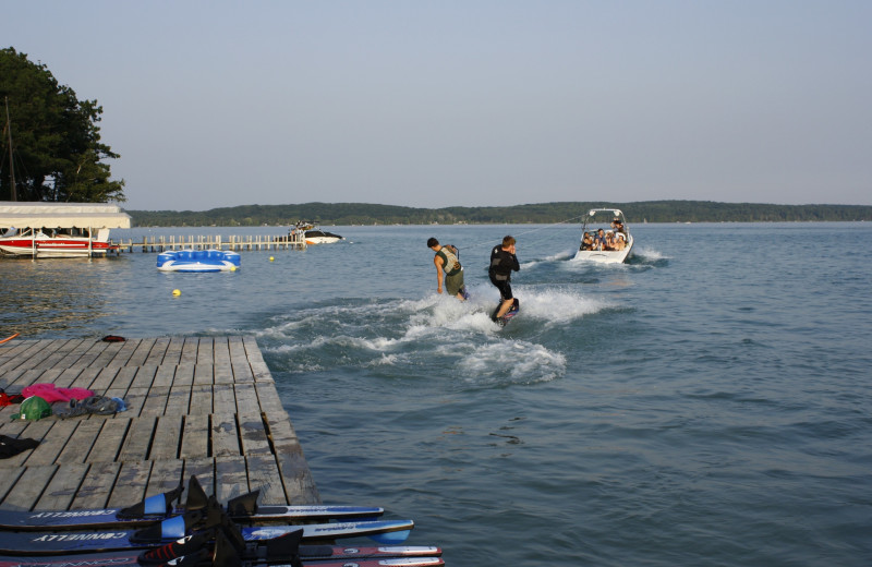 Water skiing at White Birch Lodge.