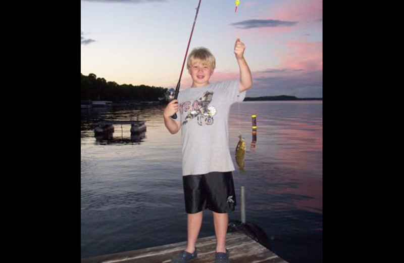 Fishing at Lykins Pinehurst Resort.