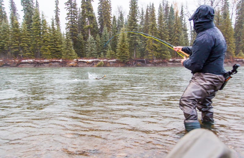 Fishing at Frontier Experience.