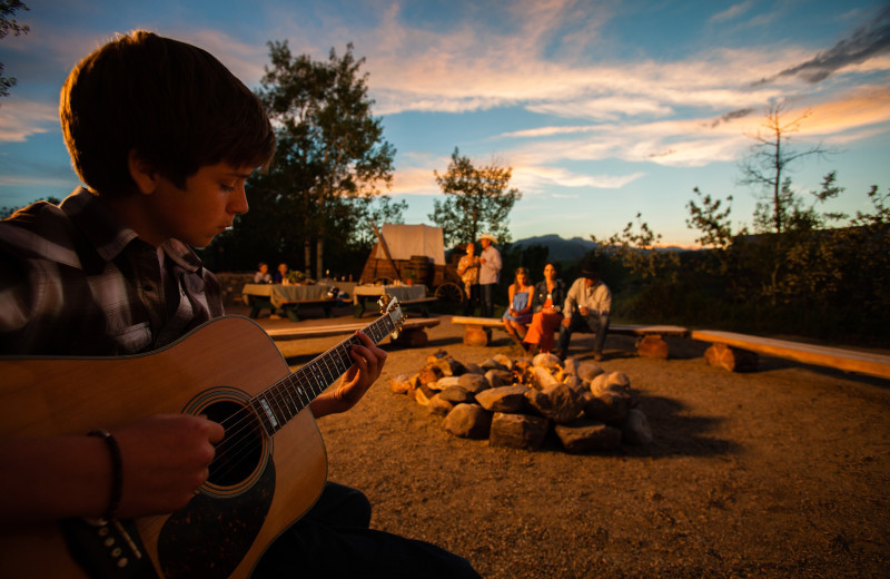 Bonfire at The Home Ranch.