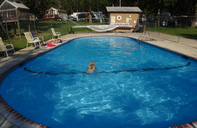 Outdoor pool at Moonlight Bay Resort.