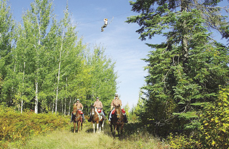 Horseback riding at Gunflint Lodge.