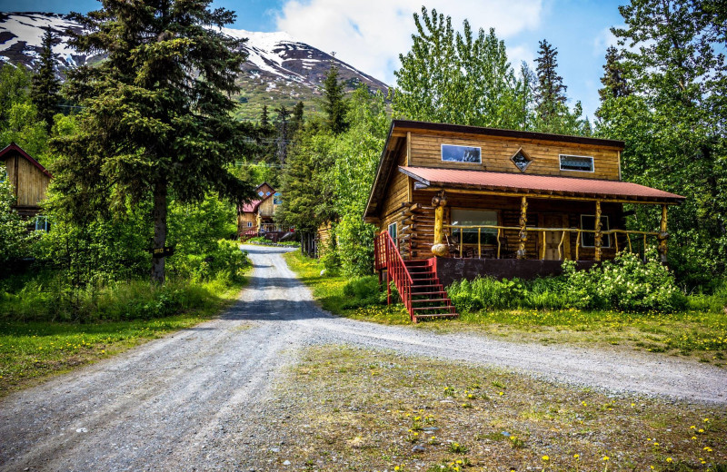 Cabin exterior at Midnight Sun Bed and Breakfast Log Cabins.