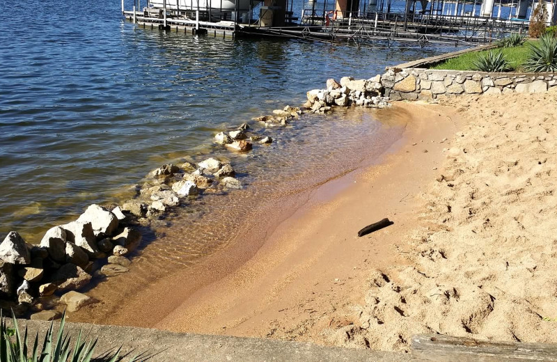 Beach at Lake Breeze Resort.