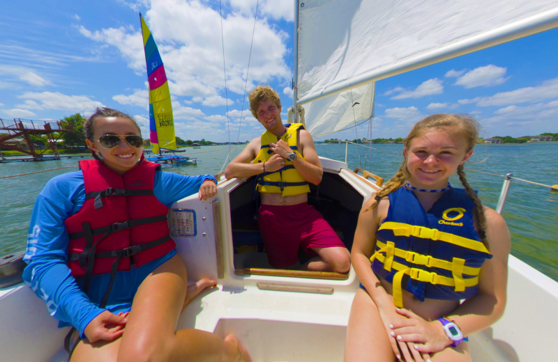 Sailing at Camp Champions on Lake LBJ.