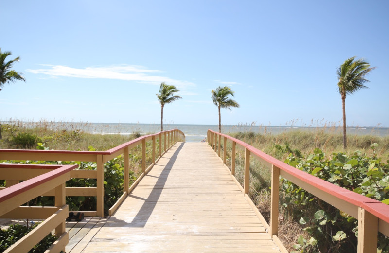 The beach at Tri Power Resort Rentals.