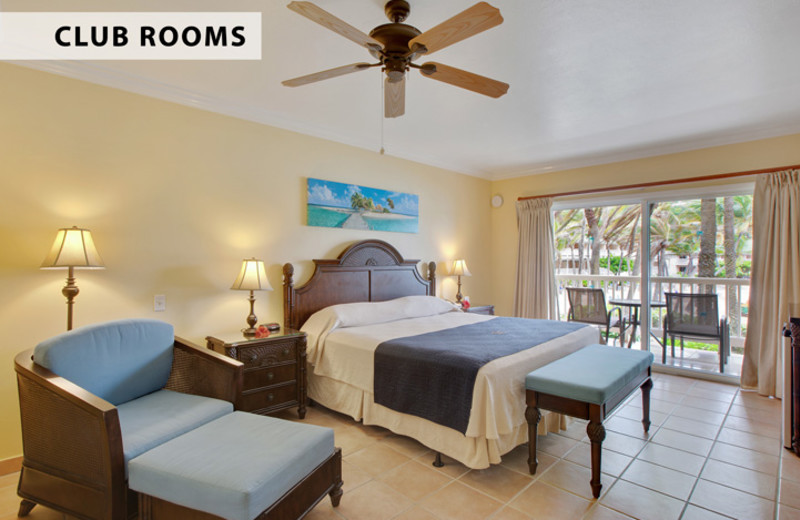 Guest room at St. James Club & Villas.