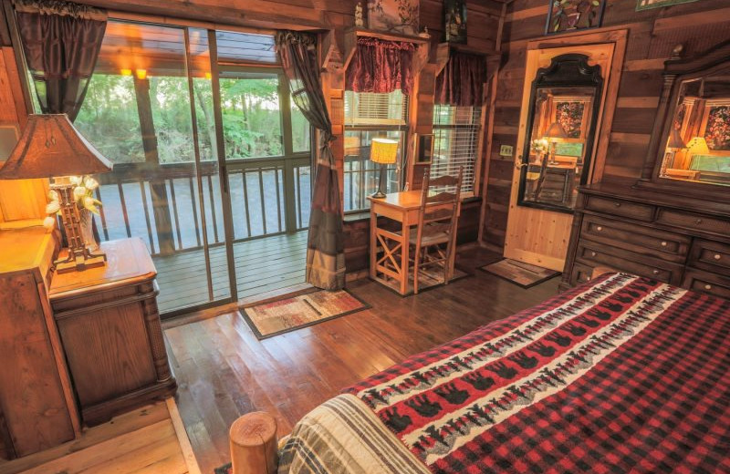 Rental bedroom at Wilderness View Cabins.