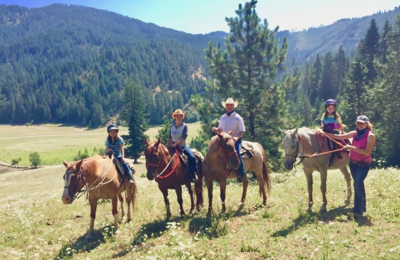 Horseback riding at Red Horse Mountain Ranch.