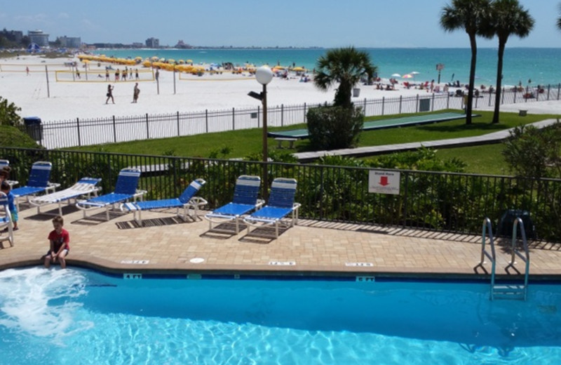 Outdoor pool at Caprice Resort.